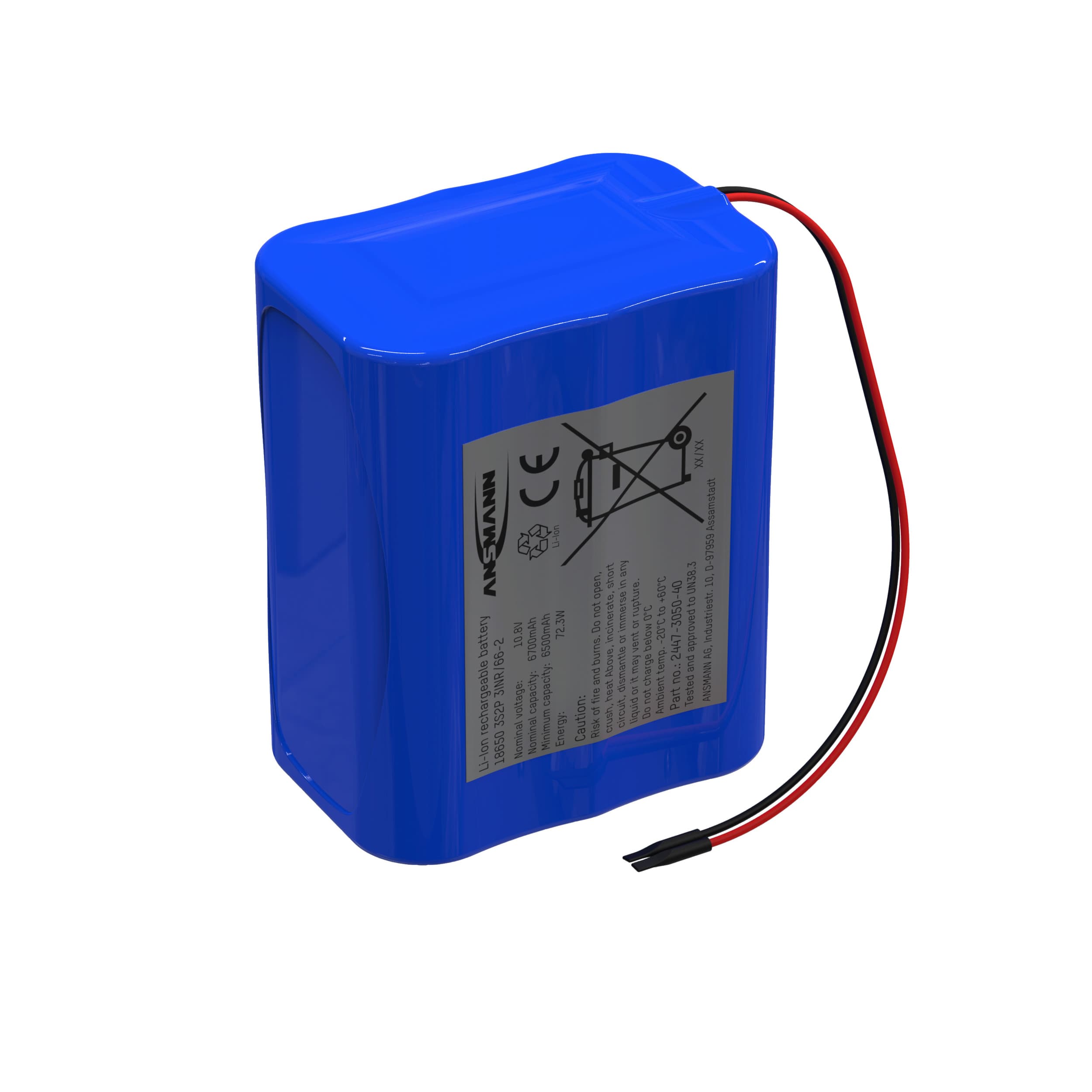 Batterie lithium-ion Ansmann 10,8 volts/7800 mAh/3S2P, idéale pour les applications mobiles hautes performances