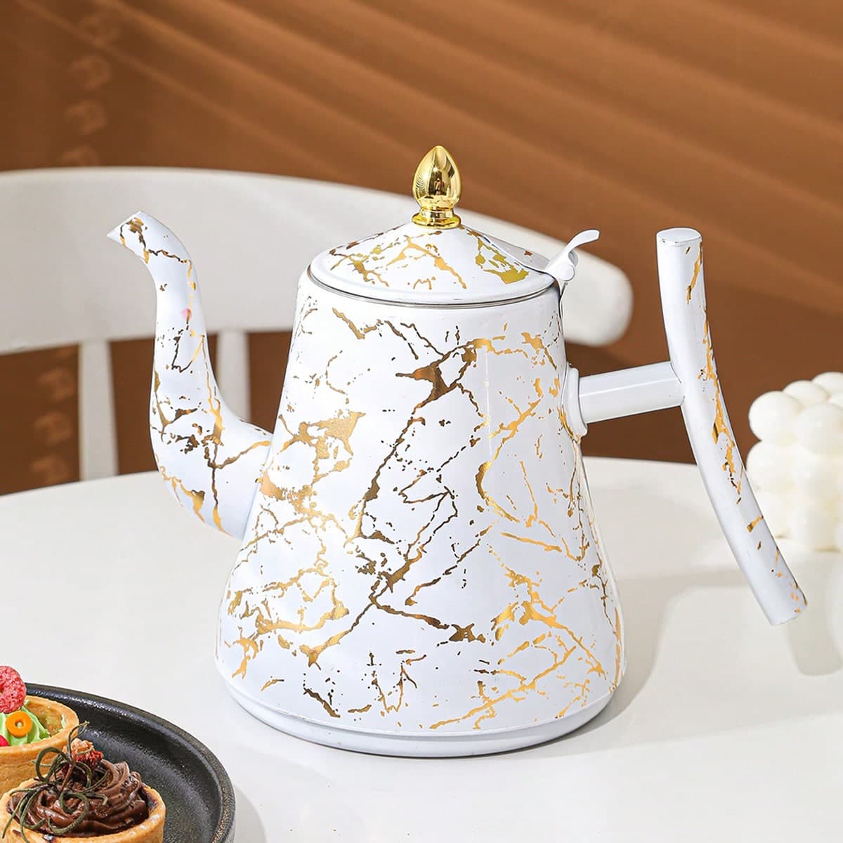 1 Pièce Pot À Thé Épaissi En Acier Inoxydable Pour Infuser Du Thé De Fleurs Avec Filet De Filtre
